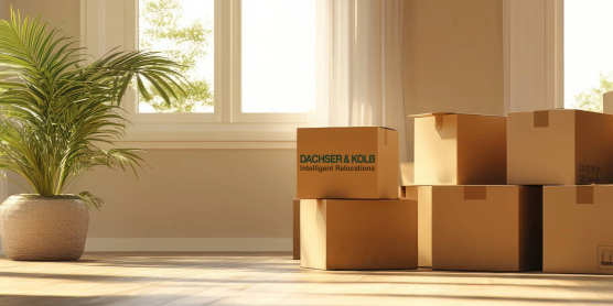 Umzugskartons in hellem Raum – Symbolbild für häufig gestellte Fragen rund um den Umzug (FAQ)