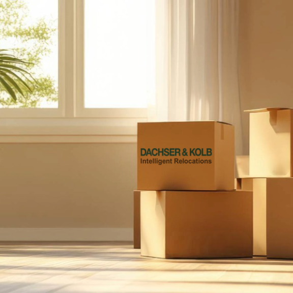 Umzugskartons in hellem Raum – Symbolbild für häufig gestellte Fragen rund um den Umzug (FAQ)