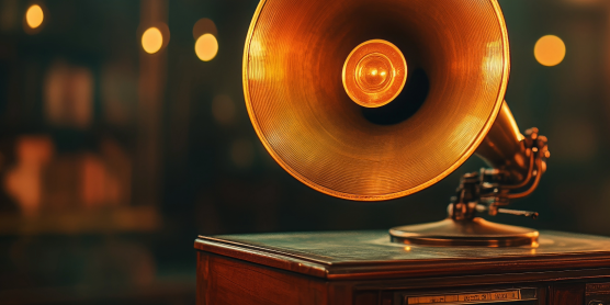 Grammophon in stilvoller Umgebung – Motiv für „Antiquitäten und Kunst sicher transportieren