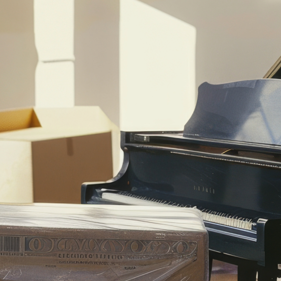 Sicherer Klaviertransport mit Flügel beim Umzug – professionell verpackt von DACHSER & KOLB