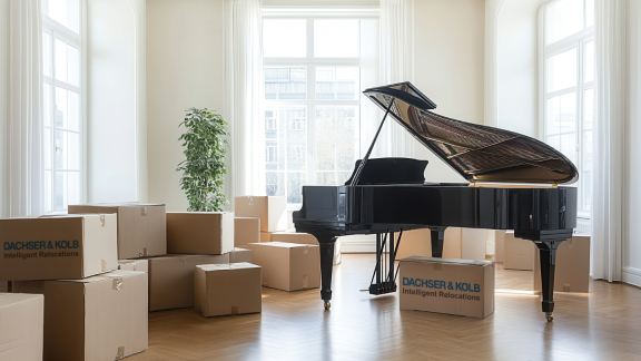 Containerschiff bei Sonnenuntergang im Hafen – Symbolbild für Planung zur Vermeidung von Havarien im Seetransport