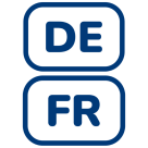 Icon: Symbol für deutsch- und französischsprachige Kantone