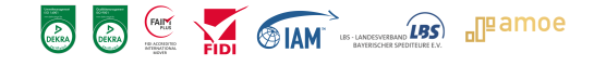 Certifications from DACHSER & KOLB: ISO 9001, AMÖ, and FIDI FAIM PLUS attest to the highest quality as the best moving company for private and corporate relocations.